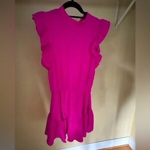 Pink Ruffled Cocktail Dress